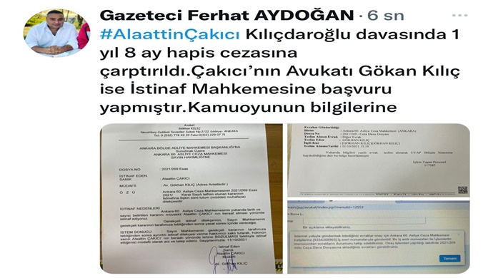 Çakıcı’nın Hapis Cezasına Açıklama Danışmanı ve Avukatından Geldi