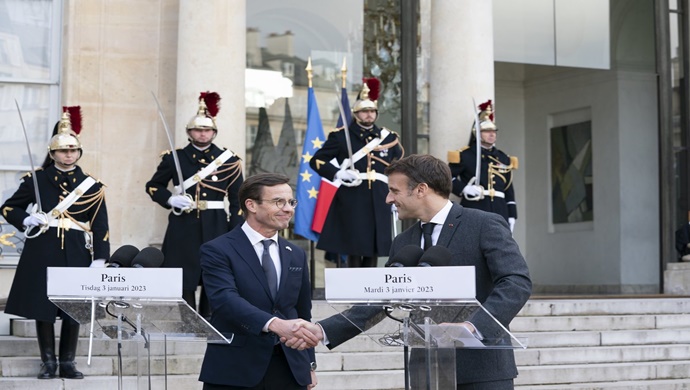 Déclaration conjointe du Président de la République Emmanuel Macron et du Premier ministre suédois Ulf Kristersson.