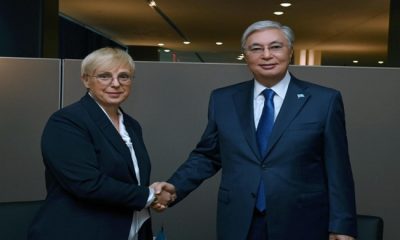 Devlet başkanı Slovenya Cumhurbaşkanı Natasha Pirc-Musar ile görüştü