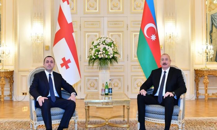 İlham Aliyev, Gürcistan Başbakanı Irakli Garibaşvili ile görüştü